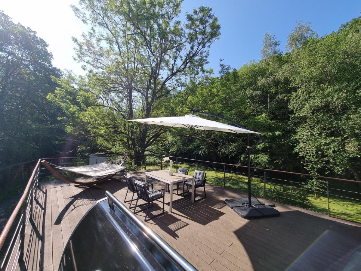 5 Sterne Bahnhoftraum, Appartement "Waldliebe" 133Qm, Grosse Terrasse 70Qm, Qr Code Scannen Fuer Virtuellen Rundgang, Premium Ausstattung برونفلس المظهر الخارجي الصورة